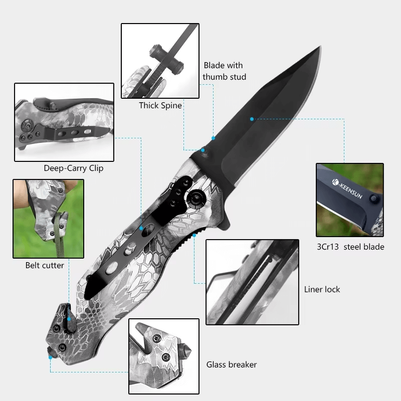 tactical folding pocket knife Multi-Function Folding Pocket Knife-3